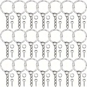 Resim 120 Parça/Set veya 250 Parça/Set Anahtarlık Açık Atlama Halkaları Göz Pimleri Takı Yapım Aksesuarları Kiti DIY Anahtarlık Anahtarlık Kolye Uçları için 