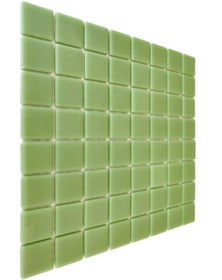 Resim MozaiKristaL Yaşam alanlarının tüm yüzeyleri için 38x38mm Mint Yeşili Cam Mozaik. (1 Koli=1 m2 Fiyatıdır) 