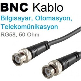 Resim Irenis BNC Kablo 50 Ohm Bilgisayar, Otomasyon, Telekom, RG58, 1 M 