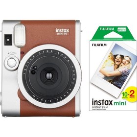 Resim Instax Neo 90 Classic Kırmızı Fotoğraf Makinesi ve 20'li mini Film 