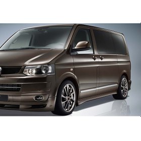 Resim Vw Transporter T6 Yan Marşpiyel Seti Mat Siyah Plastik 2017 -2019 