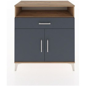 Resim Hyperion Şifonyer Tek Çekmeceli 2 Kapaklı 88x44x96 Çam-antrasit Çam 