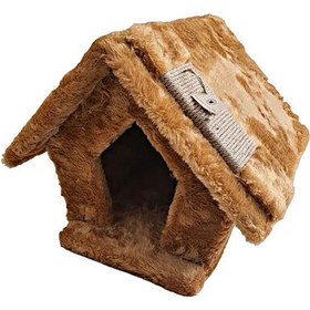 Resim Botar Vega Tırmalamalı Kedi Evi – Camel 