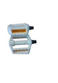 Resim Pedal Mtb Bisiklet 24-26 Jant İçin Plastik Bilyalı Reflektörlü Çift Beyaz 