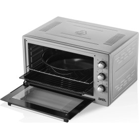 Resim Akel Lambalı, Fanlı, Termostatlı, Saatli, Çift Tepsili 48 Litre Midi Fırın Af948lf – Gri 