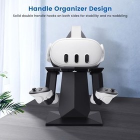 Resim VR Stand Accessories Compatible with Meta Quest 3/Quest 2/Quest 3S/, Headset Display Holder and Controller Mount Station, with More Stable and Heavy Base 