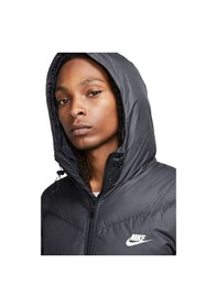 Resim Nike Stormfit Windrunner Primaloft Synthetic Fit Parka Rahat Kalıp Sabit Kapüşonlu Erkek Parka Siyah 
