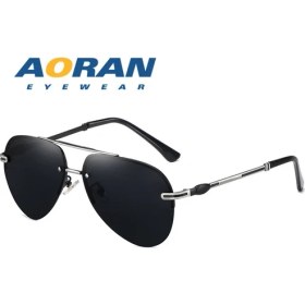 Resim Wonderful Day Erkek Çerçevesiz Uv Korumalı Polarize Güneş Gözlüğü - Siyah (Yurt Dışından) 