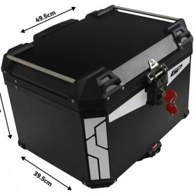 Resim Kaly GP Kompozit Üniversal 57 lt. Alüminyum Motosiklet Çantası Siyah 