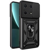 Resim İnfinix Note 30 Pro Kılıf Magnetik Standlı Kamera Korumalı Sürgülü Vega Kapak 