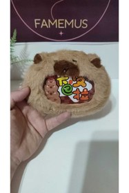 Resim FAMEMUS ACCESSORY Lüsk Kaliteli Caypara Peluş Cüzdan Anahtarlık 12 cm 