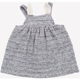 Resim Ozmoz Ozmoz Kız Bebek Kulak Detaylı Askılı Robadan Çizgili Elbise 