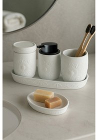 Resim Primanova Clista 5'li Banyo Seti - Beyaz Beyaz 
