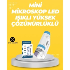 Resim Die Grup Taşınabilir LED Işıklı Cep Mikroskop - 80X-200X Büyütme 