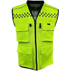 Resim Forte Gt 1186 Cepli Motosiklet Reflektif Yelek Rüzgara Geçirmez Xl Beden Sarı 