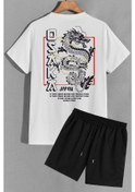Resim Osaka Şort T-shirt Eşofman Takımı Beyaz 