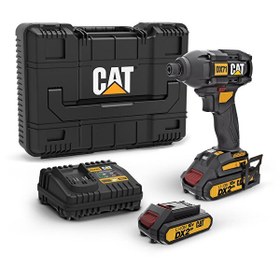 Resim Cat DX71 18 Volt 2.0Ah Li-ion Çift Akülü 215Nm Kömürsüz Profesyonel Şarjlı Darbeli Tornavida 