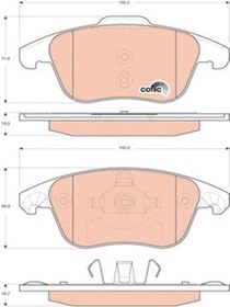 Resim Trw Gdb1691 Fren Balatasi On ( Citroen : C4 Picasso 2.0 16v / 2.0hdi 138 Fab 425362 425477 (wc323857) 