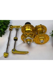 Resim Genel Markalar Xbyc 680 Bisiklet Hub Sesli Ön Arka Kaset Göbek Seti 32 Delik 6 Vida Qr Mandal Gold 