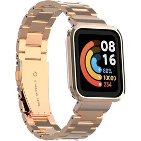 Resim Zore Xiaomi Redmi Watch Mi Watch Lite Uyumlu Krd-60 Metal Kordon-rose Gold 
