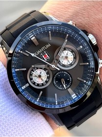 Resim Quantum Beşiktaş Lisanslı İç Fonksiyonları Aktif 10 Atm Silikon Kordon Taraftar Kol Saat BJK1903.661 