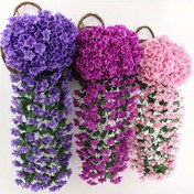 Resim 1 adet Yapay Wisteria Asılı Duvar Sarmalığı, Simülasyon Menekşe Sarmaşığı, Klima Boru Dekoru için, Düğün Doğum Günü Dekoru için, Sonbahar Cadılar Bayramı Şükran Xmas Dekoru, Ev Oda Kemer Tavan Dekoru 