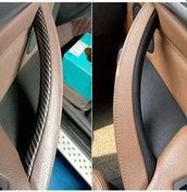 Resim Dashanshop Bmw X5 X6 E70 E71 Kapı İç Kolu Karbon Fiber Desenli Kapak Siyah Parlak 