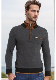 Resim 9039 Dewberry Erkek Sweatshırt-antrasit Antrasit 