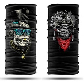 Resim 2'li Set Boyunluk Bandana Outdoor Balaklava Yüz Maskesi Kafa Bandı 
