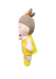 Resim Peluş Bez Bebek 30 Cm Oyuncak Bebek Uyku Arkadaşı Hediyelik Oyun Arkadaşım Sarı 