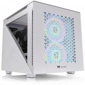 Resim THERMALTAKE Divider 200 TG CA-1V1-00S6WN-01 Gaming Micro ATX PC Kasası Beyaz 