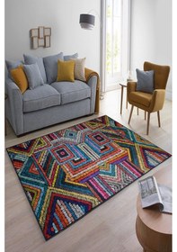 Resim Decomia Home Dijital Baskılı Kaymaz Dot Taban Makinede Yıkanabilir Rengarenk Çizgi Desenli Halı Yolluk DC-374 