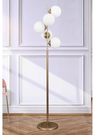 Resim Moden 5 Li Eskitme Lambader Beyaz Camlı Modern , Oturma Odası ,yatak Odası , Salon Lambader Çok Renkli 