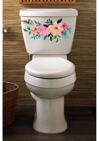 Resim Sof Renkli Renkli Çiçekler Klozet Kapağı Ve Banyo Sticker 