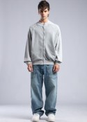 Resim Yıkamalı Fermuarlı Sweatshirt 
