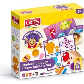 Resim Let's 9 Parça Oyun Hamuru Deniz Canlıları Seti (l9012) 