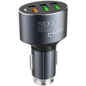 Resim imalatçısından Siyah ZR-C703Q Micro 2 in 1 Araç Şarj Seti -MLTD 