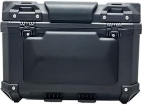 Resim WHEELIE XT577-B 55 Litre Motosiklet Arka Çanta Siyah Su Geçirmez ABS Top Case Bagaj Üniversal 