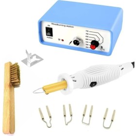 Resim Class ZD-8905 New Isı Ayarlı Ahşap Yakma Makinası 4 x Gölgeleme Uçlu Set+Tel Fırça 