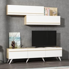 Resim TV Ünitesi Asil Beyaz Safir Meşe 180 cm 