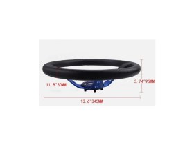 Resim Gümrük Bey Universal 14” Altın Derin Tasarım Yarış Direksiyonu - 350 Mm, 6 Cıvata, Korna Düğmeli 
