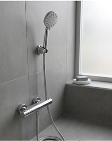 Resim Zengemtx Krem Duş Başlığı Seti 4 Kademeli El Duşu Spiral Hortumlu Banyo Seti 