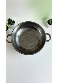 Resim Derin Çift Kulplu Süzgeç Süzek 27 Cm 