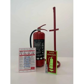 Resim Vallentina 6kg Tozlu Yangın Söndürme Cihazı Ruhsata Uygun Tse-Hyb/ce Belgeli(Talimat-Sehpa-Levha-Askı Aparatlı) 