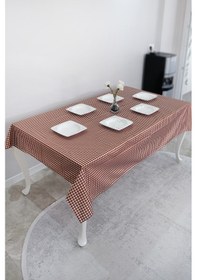 Resim Sufre Sıvı Geçirmez Masa Örtüsü Sofra Bezi Sofra Örtüsü Piknik Örtüsü Kahverengi 