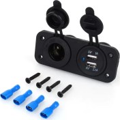 Resim Autoline Çift USB Araç Şarj Soketi ve Çakmaklık 2.1A/1A - 12 V 
