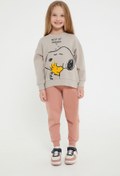 Resim SNOOPY L1538-g Snoopy Baskılı O Yaka Eşofman 9-15 Yaş Kum Rengi 