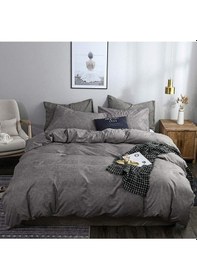 Resim Çift Kişilik Nevresim Seti 200x220 Cm Gri 