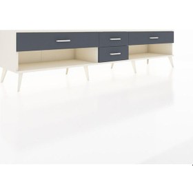 Resim Hyperion Tv Ünitesi 4 Çekmeceli 220x44x51 Aytaşı-antrasit Antrasıt/antrasıt - Aytası 