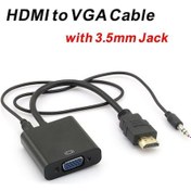 Resim HDMI To Vga Kablo Çevirici Projeksiyon Uyumlu 